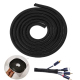 Sistema de gestión de cablesManguito de alambre trenzado dividido de 16 mm con 1 cinta de gancho y bucle