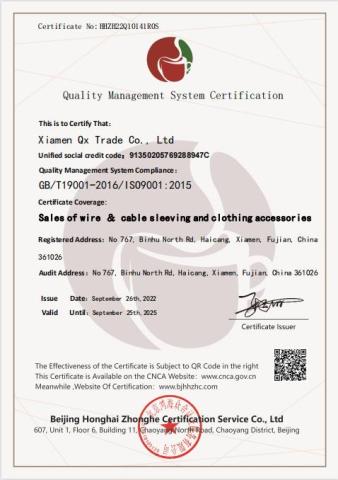 ISO9001:2022  quality system certification