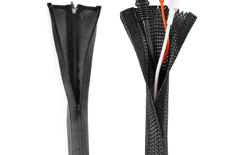 Funda trenzada con cremallera y funda envolvente trenzada Hook & Loop