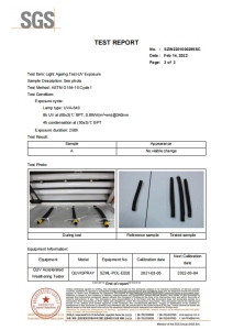 Uv protection test report