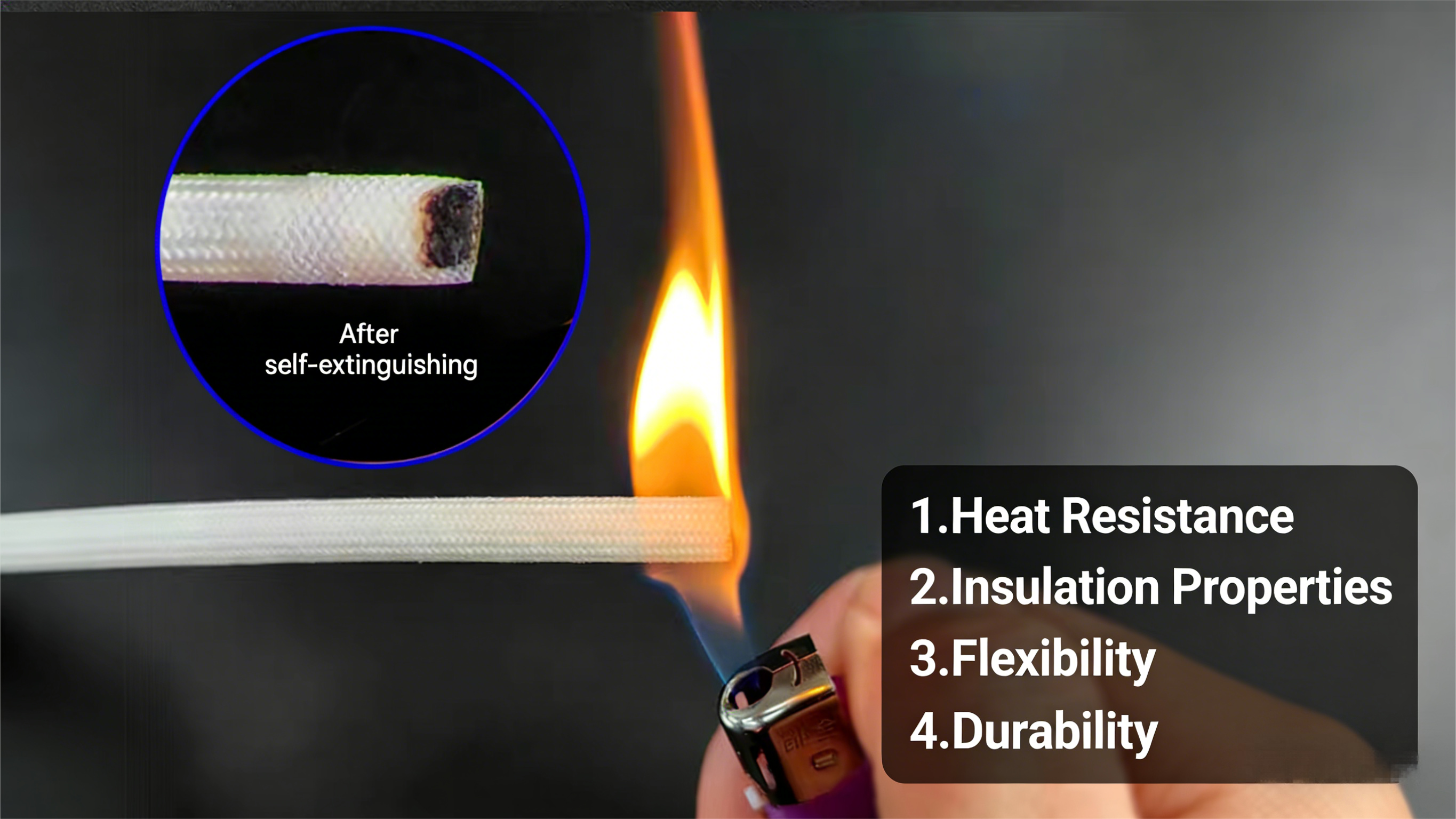 Acrylic-coated fiberglass sleeving