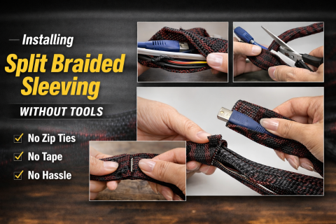 Installazione di guaine intrecciate divise senza attrezzi