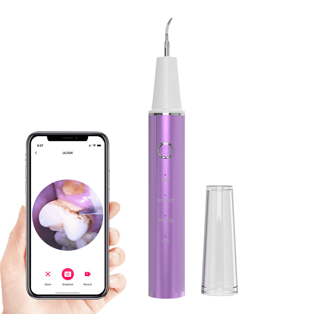 2022 superventas limpiador de dientes cálculo limpiador de dientes eléctrico visible con endoscopio proveedor dorado escalador ultrasónico visible