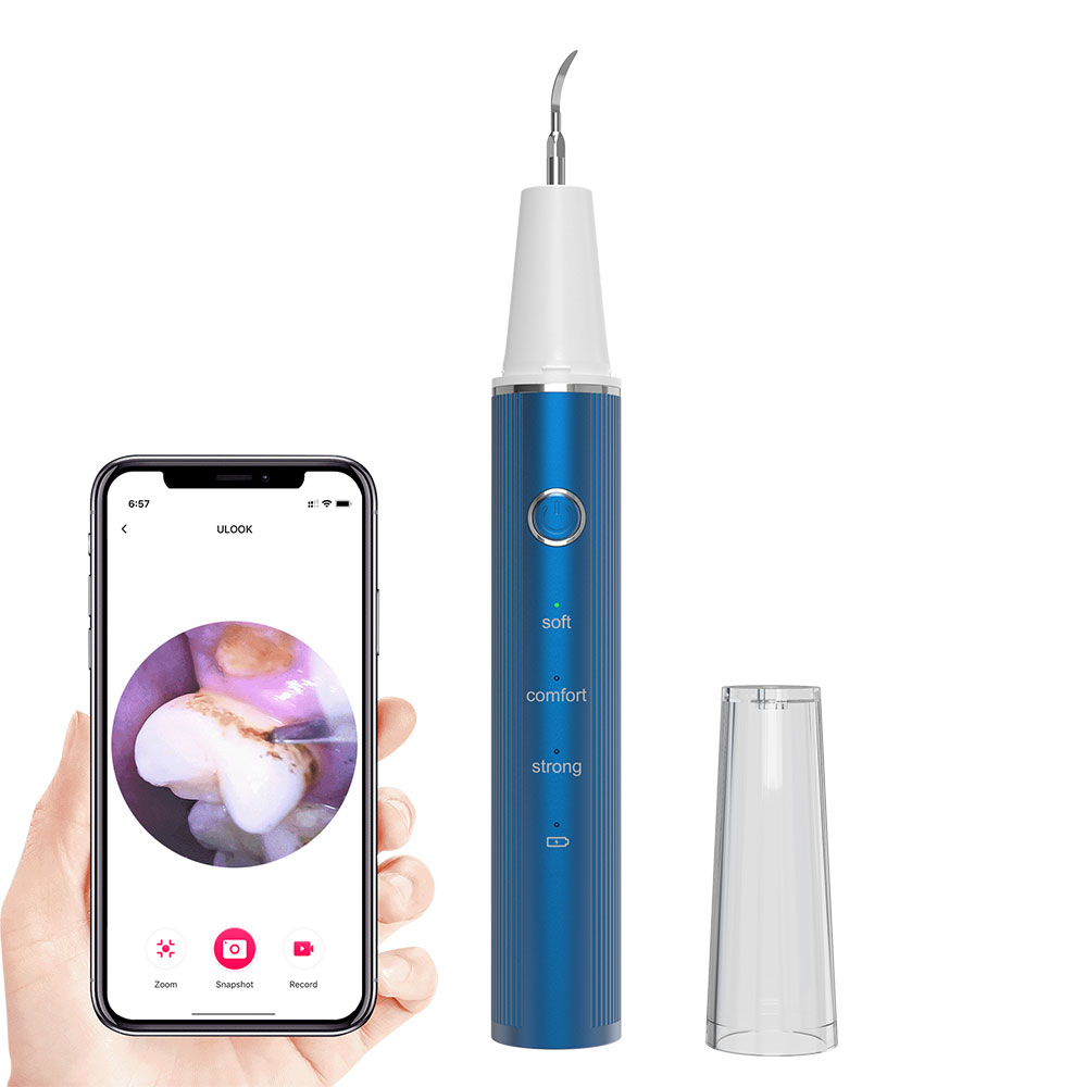 China-Lieferant benutzerdefiniertes Logo für Erwachsene Schönheitswerkzeuge Zahnstein-Entferner Reiniger Haushalt wiederaufladbarer Ultraschall-Zahnscaler