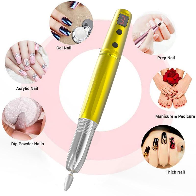 Electric nail drill portable nails drill 11 in 1 bits cordless portable rechargeable nail drill set