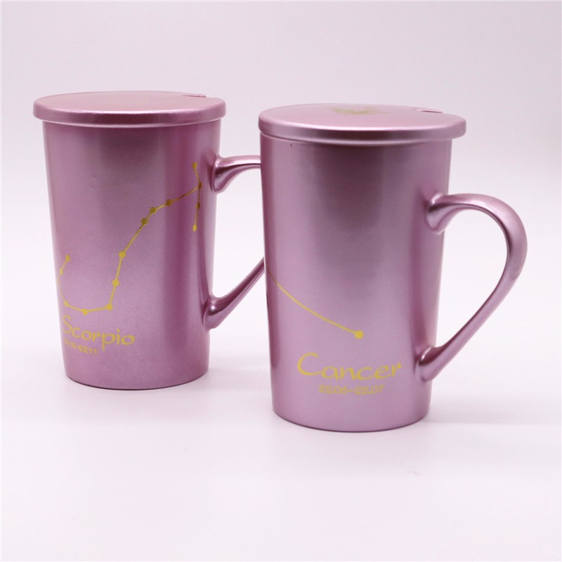 Spray Pearl Colored Ceramic Mugs With Coating