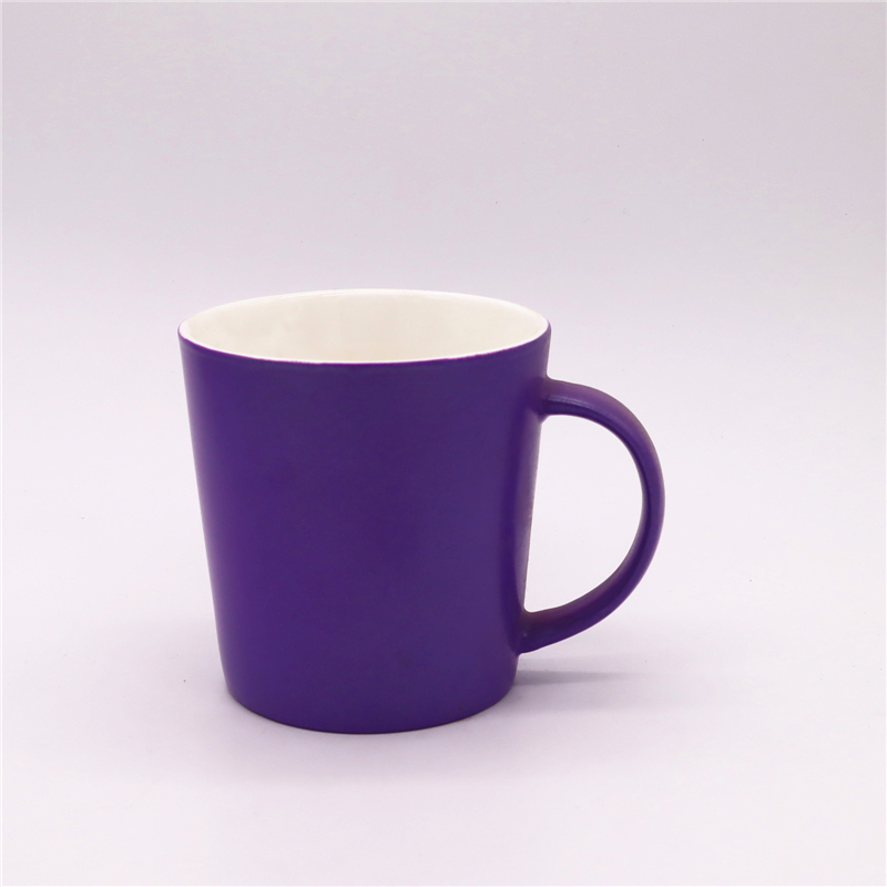 solid color cryogenic spray ceramic mug