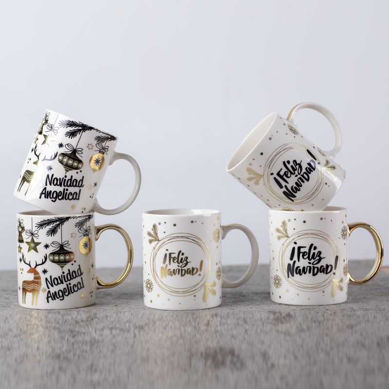 chrismas ceramic coffee mugs