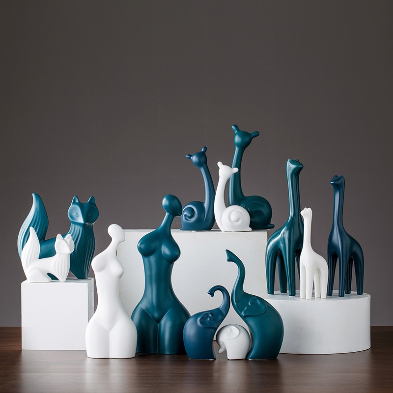 ceramic animals statues