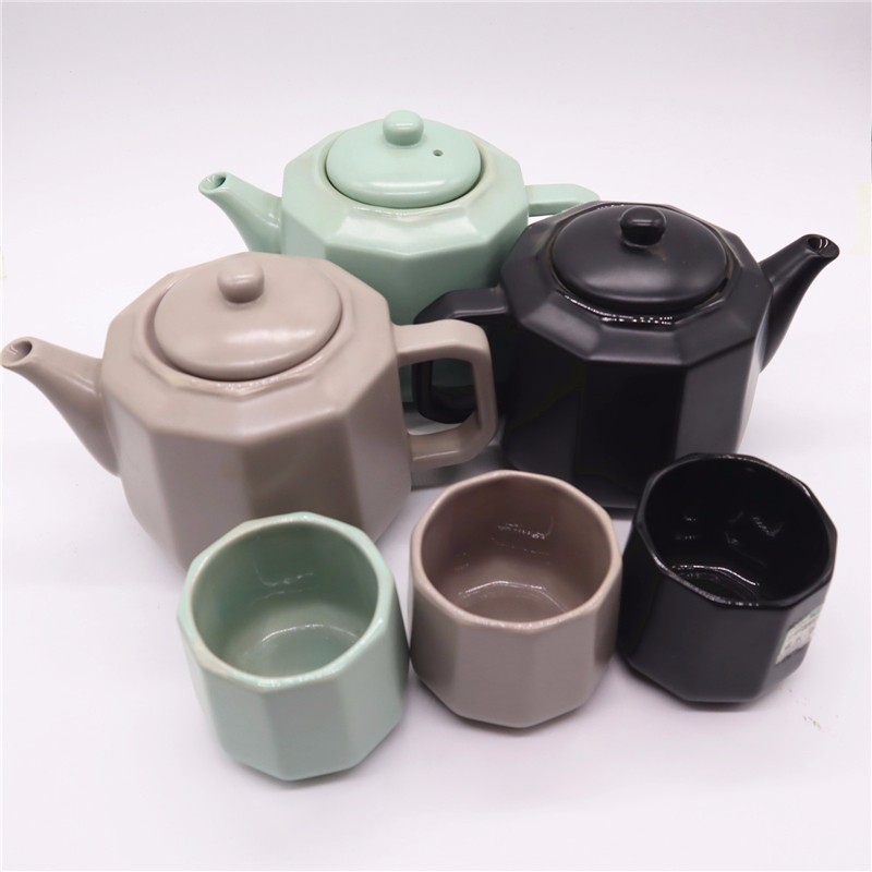 ceramic teapot and cup collection