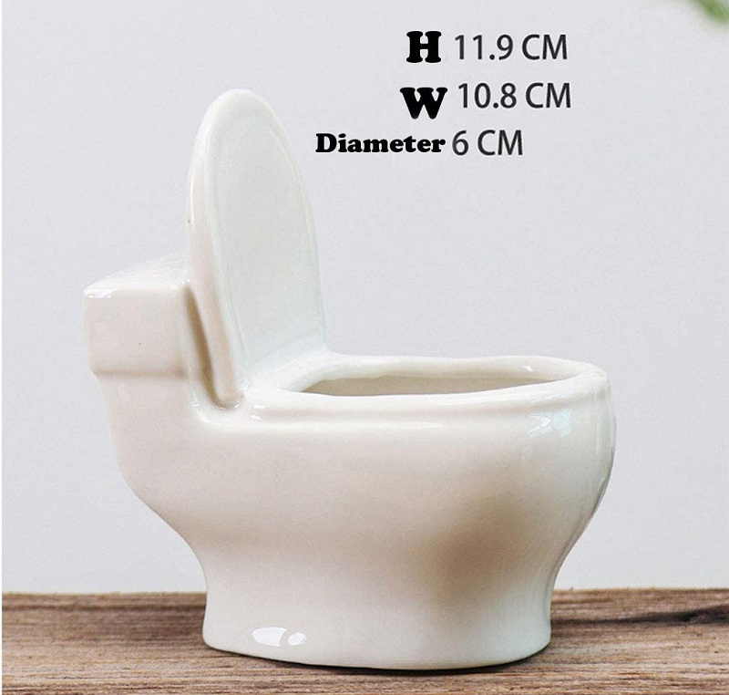 toilet shape ceramic plant pot
