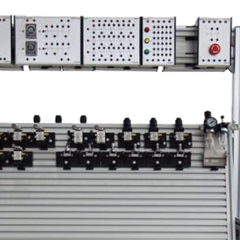DLQD-DP401 Double-sided Electric pneuamtic Training System PLC controlled pneumatic workbench for vocational educaiton