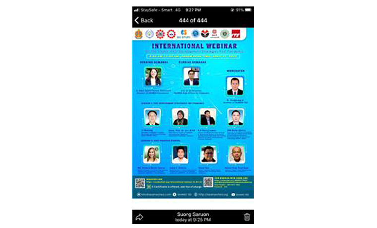 Internasyonal na webinar Sa Tema: Mga Istratehiya sa Pag-unlad ng TVET Mag-post ng Pandemya