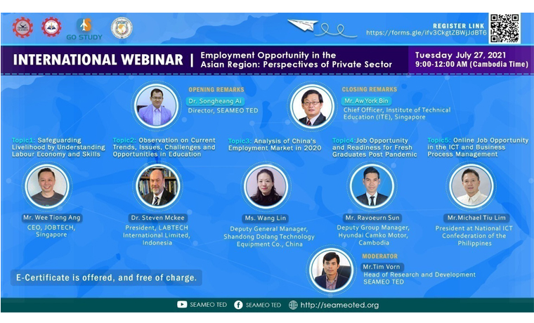 International webinar to learn the perspectives of private sector on employment opportunities