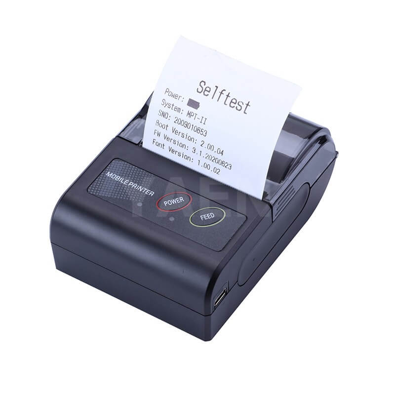 Mini impresora térmica de recibos con Bluetooth de 58 mm