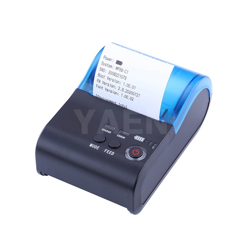 Lo Último Bluetooth Mini Impresora Térmica Portátil Azul
