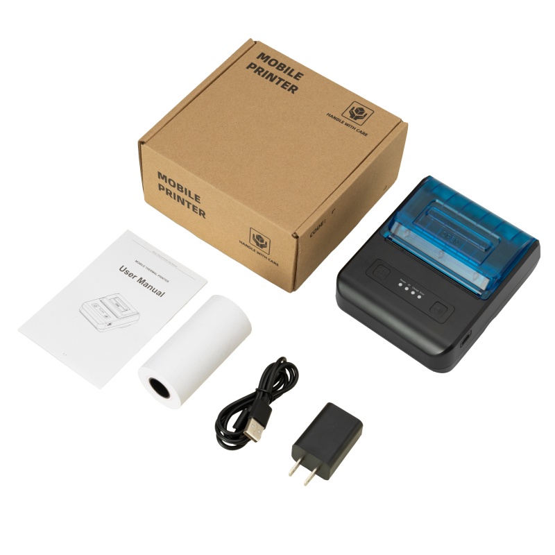 80mm Portable Bluetooth Thermal Receipt Printer 3 inches