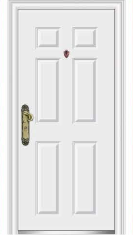 Kuchuan 2Leaves Exterior Steel Security Doors High Quality Metal Door
