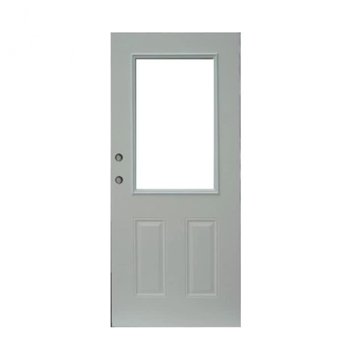 Kuchuan American Steel Door White Single Entry Door