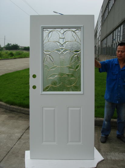 white steel security door