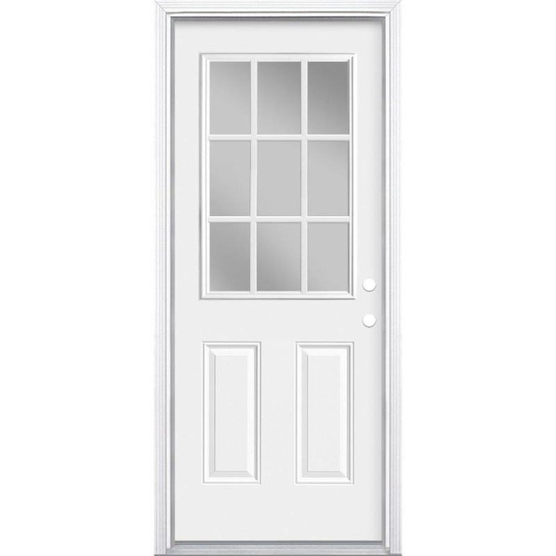 Kuchuan American Steel Door White Single Entry Door