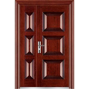 Kuchuan 2Leaves stalen buitendeuren Hoge kwaliteit metalen deur