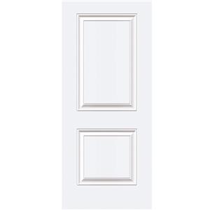 Puerta de entrada individual blanca Kuchuan American Steel Door de 2 paneles