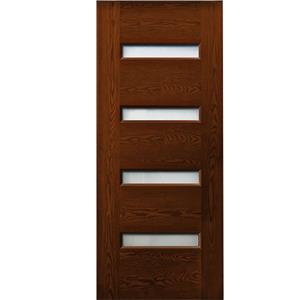 Kuchuan Fiberglass Door with Glazed Grain FGO-004