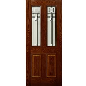Kuchuan Fiberglass Door with Glazed Grain FGO-002