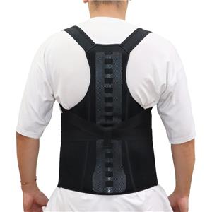 Orthèse de ceinture dorsale réglable pour le haut du dos avec plaque en aluminium