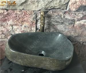 Fregadero de piedra Dark River totalmente pulido