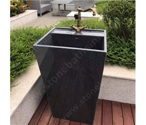 Lavabo de pedestal de baño de granito G654