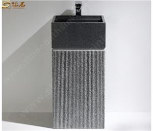 Fregadero de pedestal de granito negro Seasame G654