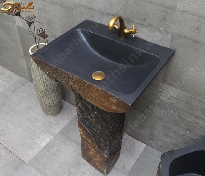 Black Basalt Pedestal Sink