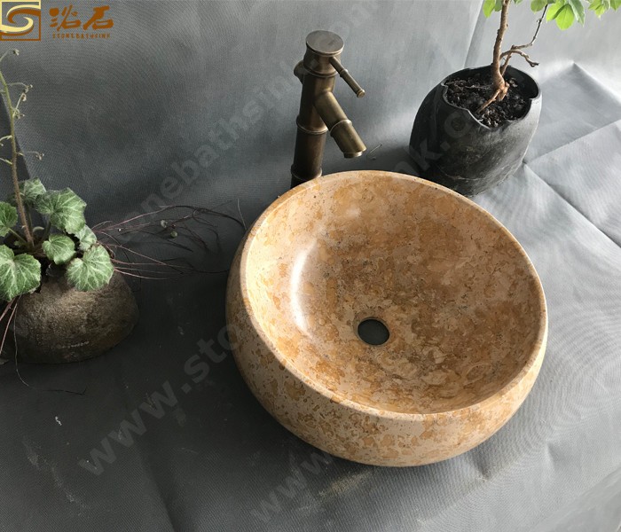 Classic Beige Marble Polished Sink