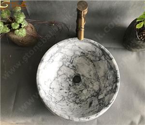 Fregadero de recipiente de mármol blanco de China Carrara