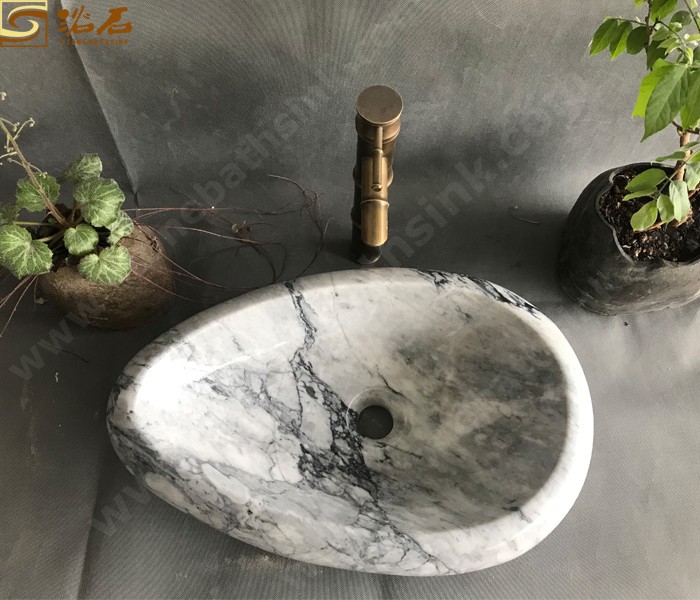 China Carrara White Marble Counter Sink