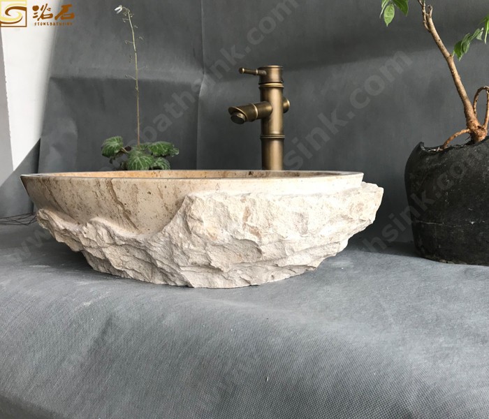 China Classic Beige Marble Sink
