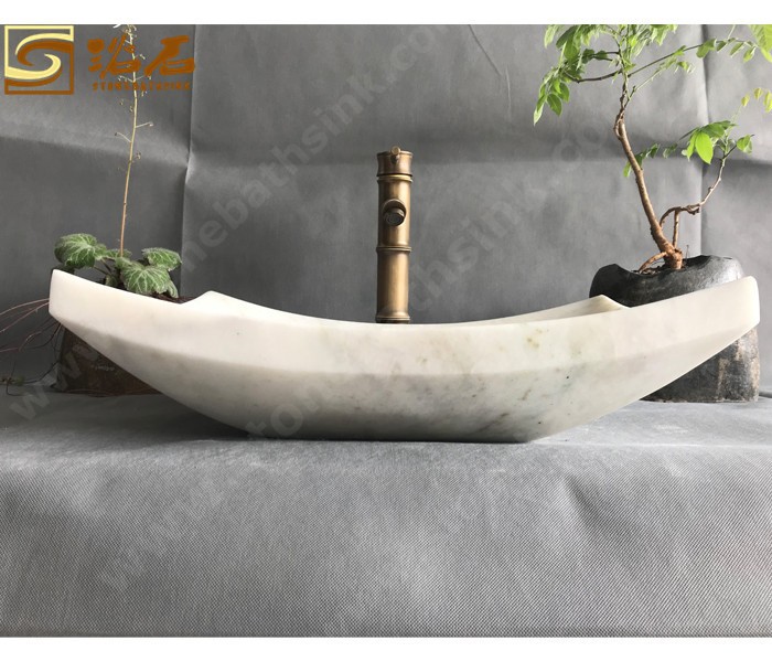 China Snow White Marble Washbasin