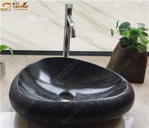 Parade Black Granite Sink Oval Washbasin