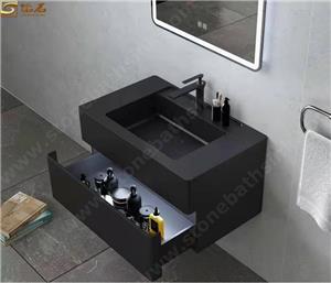 Umywalka z litego kamienia Black Vanity