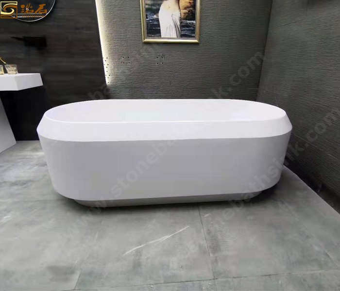 Vasche da bagno in pietra artificiale bianca