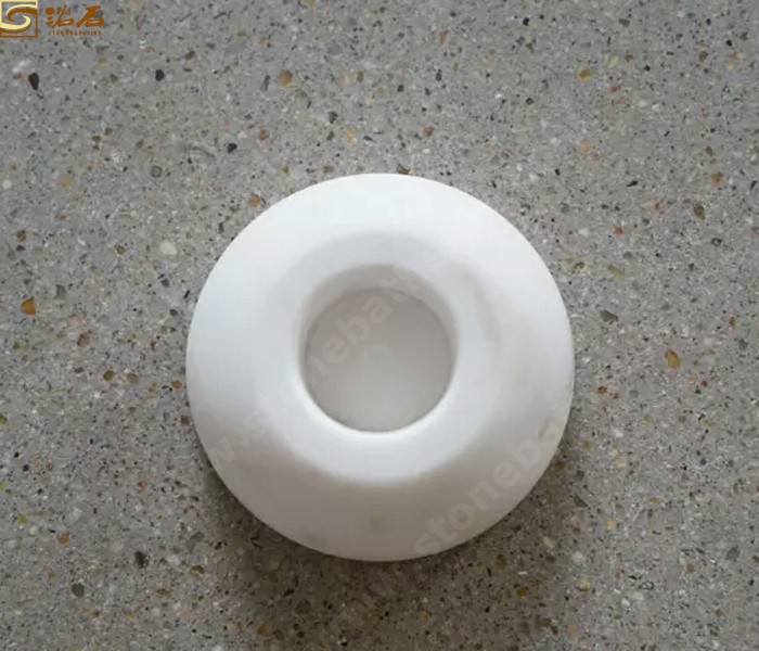 Bianco Carrara White Marble Candle Holder