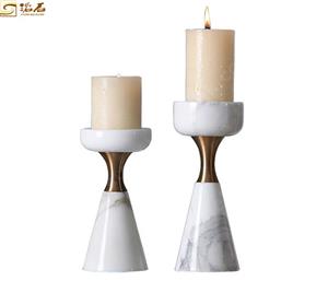 Candelabros de mármol blanco de Carrara
