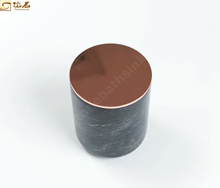 Cloudy Grey Marble Candle Holder