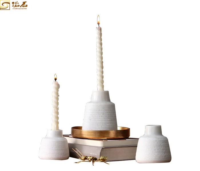 Guangxi White Marble Candle Holder