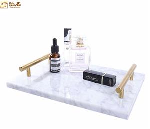 Bandeja de arte de mármol blanco de Carrara