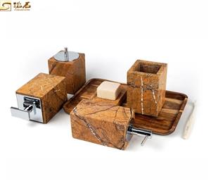 Forest Brwon marmeren tand mokken sets
