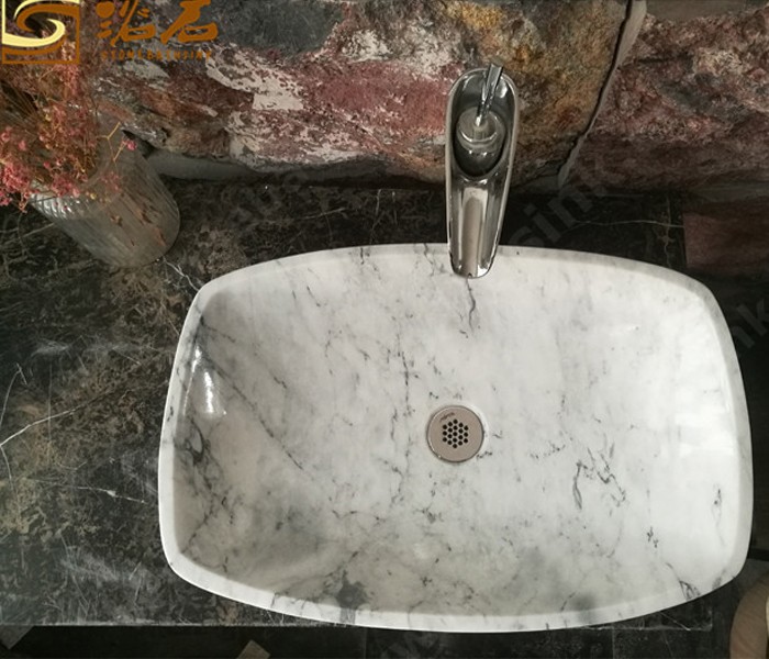 China Carrara White Marble Sink