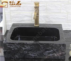Fregadero de mármol de jade negro